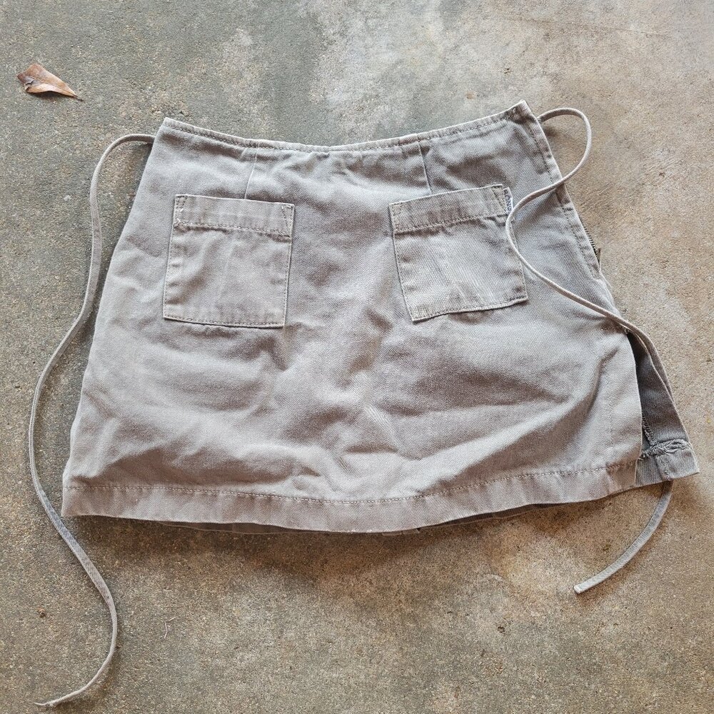 1980's 1990's BONGO mini skirt army green xs denim jean skort short 0 military